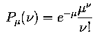 [Equation for Poisson distribution]